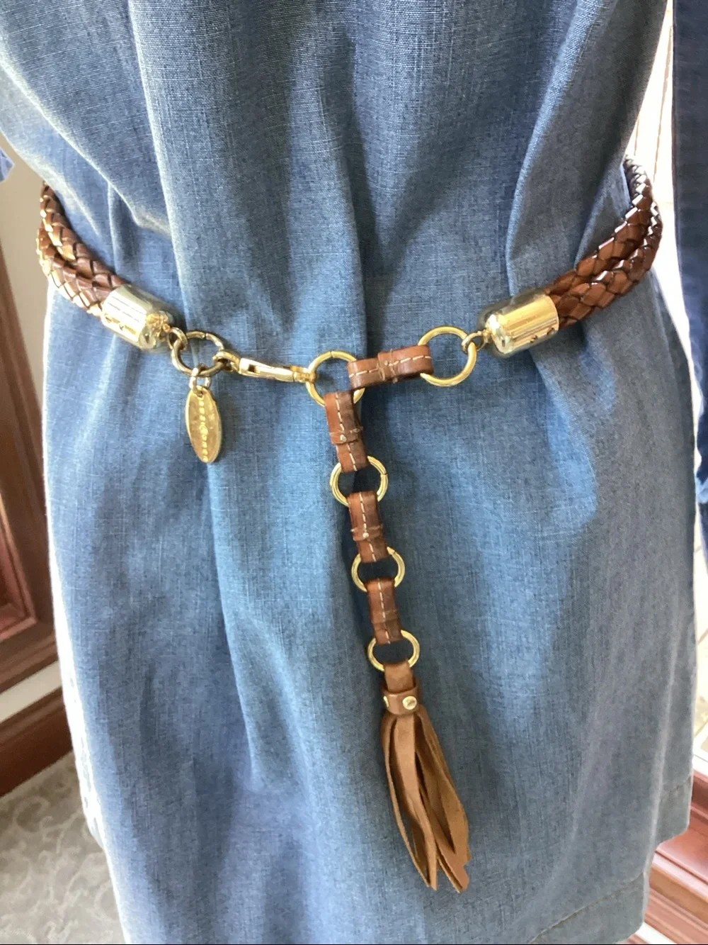Suzi Roher Double Braided Leather Adjustable Belt